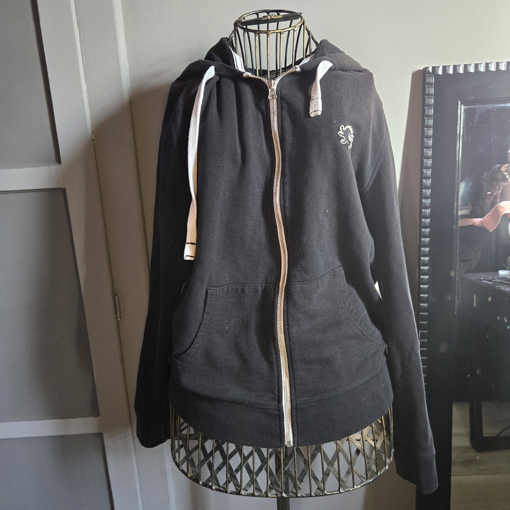 Express Black Zip-Up Hoodie Sweater